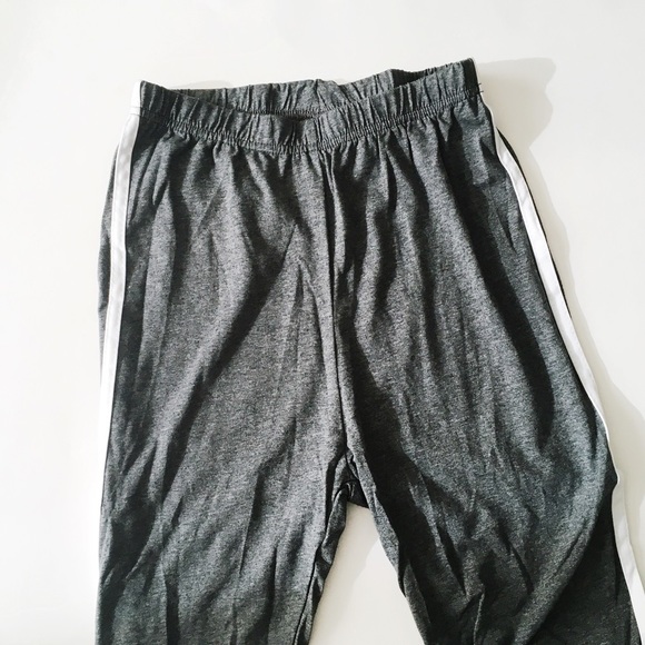 ONE LEFT! Heather Gray With White Stripe Leggings - Picture 4 of 4